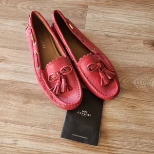 Coach Leather Moccasin Loafers - Pink